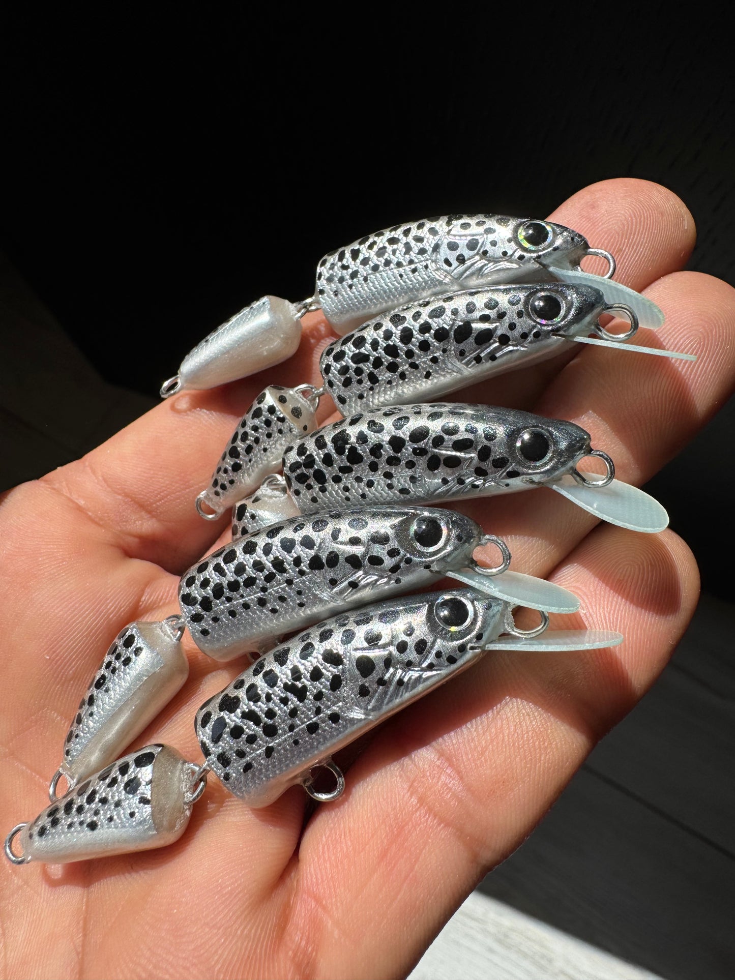 Jointed silver/gold 60 mm lake trout