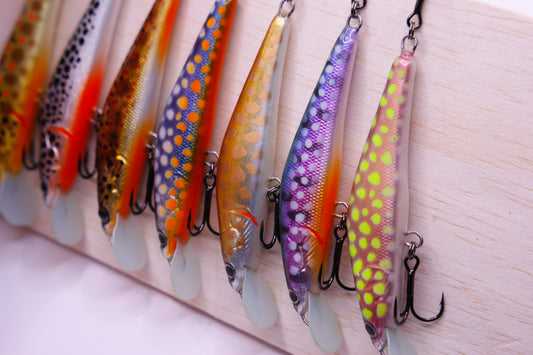 Trout lures - 100% hand made from balsa wood