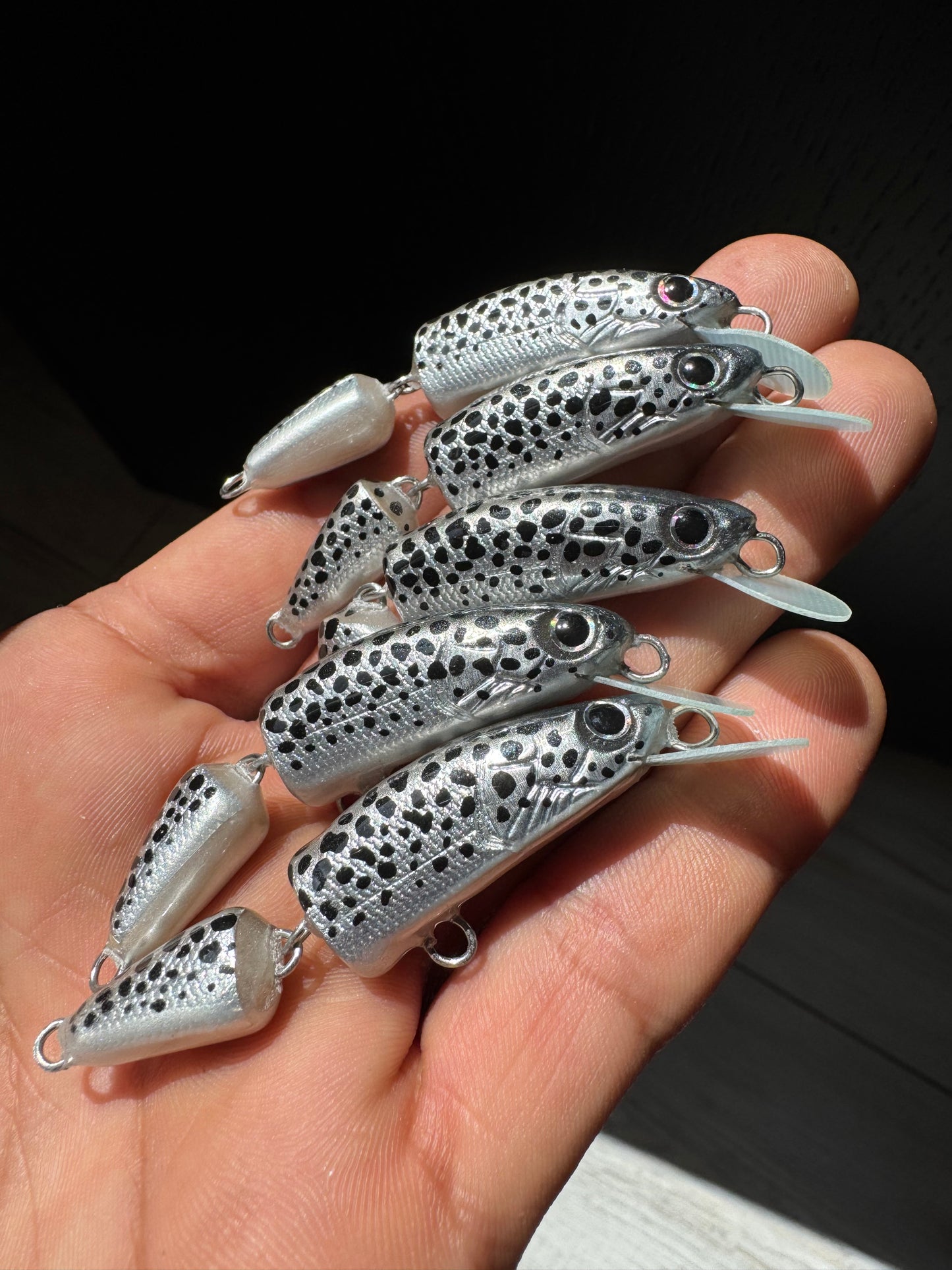 Jointed silver/gold 60 mm lake trout