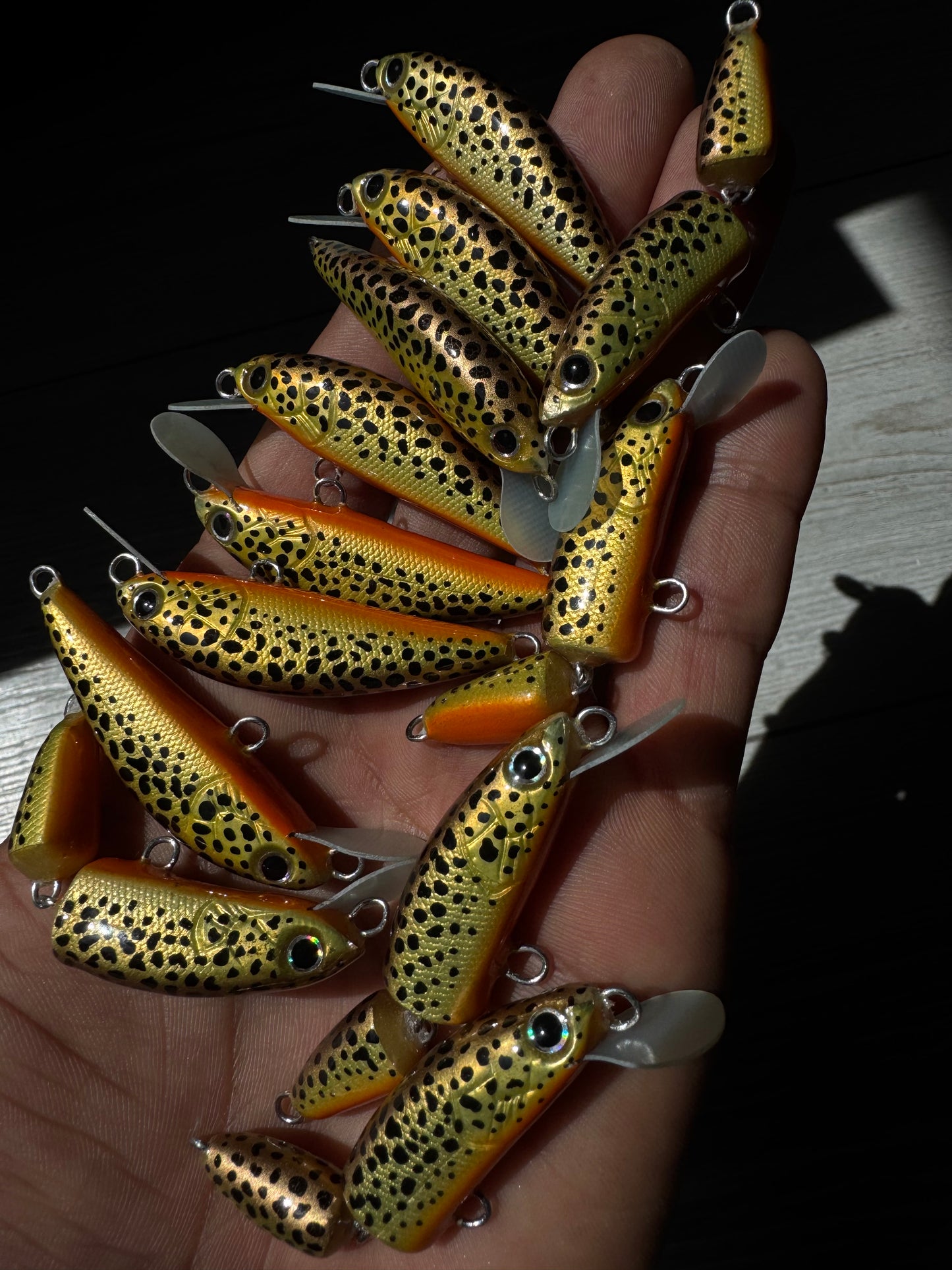 Jointed silver/gold 60 mm lake trout